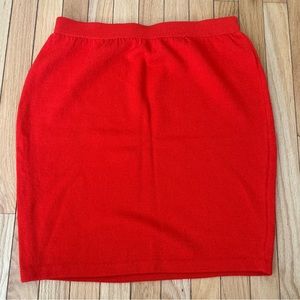 St. John Collection Orange Knit Skirt